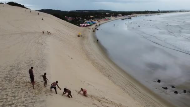 Natal Brazil Drone Spiagge Brasiliane Leggendarie Nordeste Nord Orientale Paesaggi — Video Stock