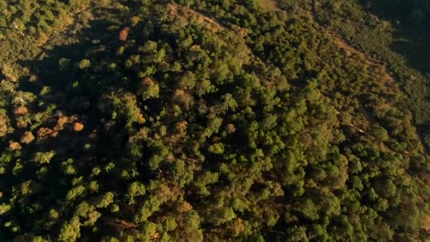 Aerial View Revealing Laguna Calaque Muddy Waters Dry Season Jalisco — Stockvideo