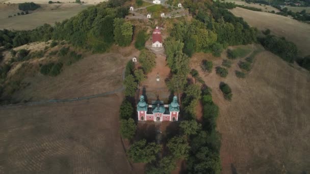 Αεροφωτογραφία Την Αποκάλυψη Του Γολγοθά Bansk Tiavnica Πιο Σημαντικό Γολγοθά — Αρχείο Βίντεο