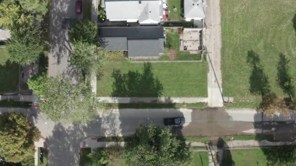 Veja Acima Casas Bairro Corktown Detroit Michigan Com Vídeo Drone — Vídeo de Stock