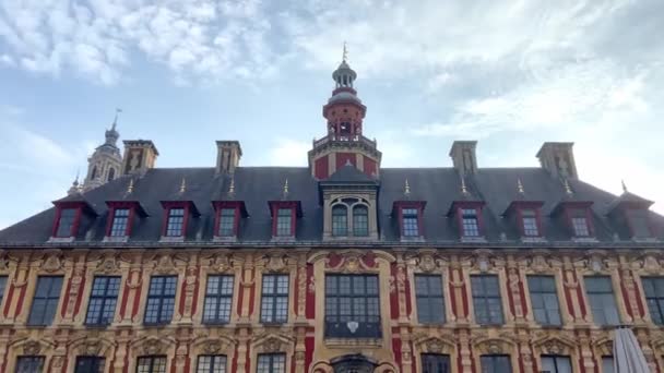 Vieille Bourse Old Stock Exchange Historic Center Lille France Pan — 비디오