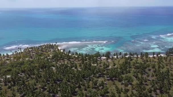 Amazing Aerial Drone Image Sea Beach Nature Beautiful Waters Punta — Stock Video