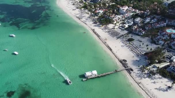 Increíble Imagen Aérea Del Mar Playa Naturaleza Las Hermosas Aguas — Vídeos de Stock