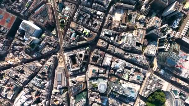 Veduta Aerea Verticale Della Bank England Alla City London Towers — Video Stock