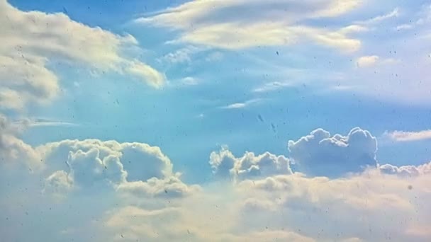 Час Дощу Яскраве Сонячне Небо Хмарами — стокове відео
