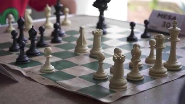 Σκάκι Κινήσεις Τουρναμέ Στην Πόλη Του Μεξικού Άλογο Χαλαρά Agains — Αρχείο Βίντεο