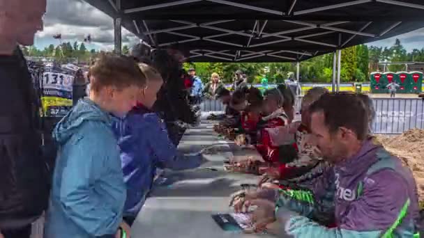 Shot World Rally Cross Championship Drivers Signing Autographs Motorsport Fans — 비디오