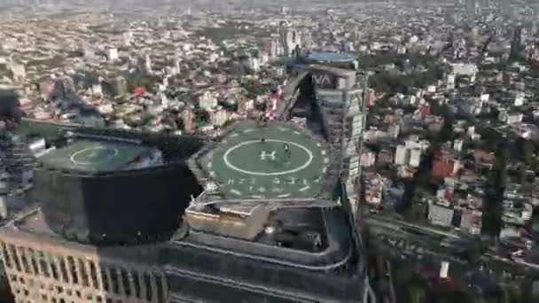 Nad Budovou Ritz Carlton Mexico City Slunečný Den Střílelo Vzdušné — Stock video