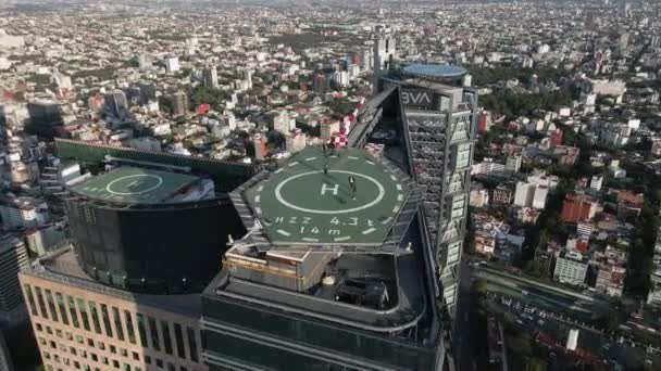 Letecký Výstřel Nad Ritz Carlton Tower Mexico City Rotujícím Pohybem — Stock video