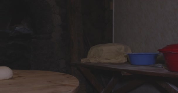 Pişirme Khinkali Gürcistan Hamur Köftelerinden Örgü Örme — Stok video