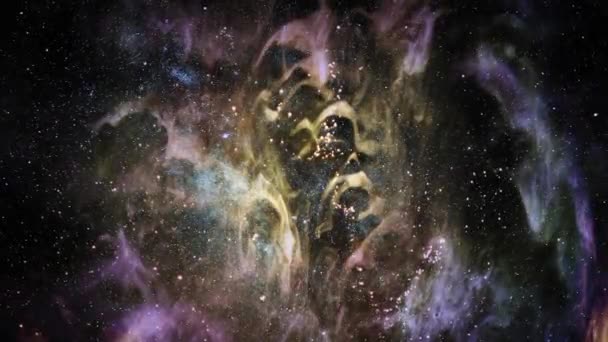 Вид Темные Туманности Вселенной — стоковое видео