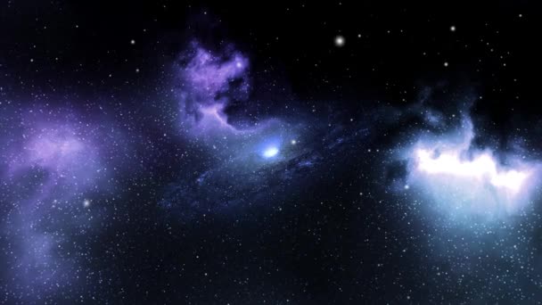 深宇宙銀河と宇宙で動く星 — ストック動画