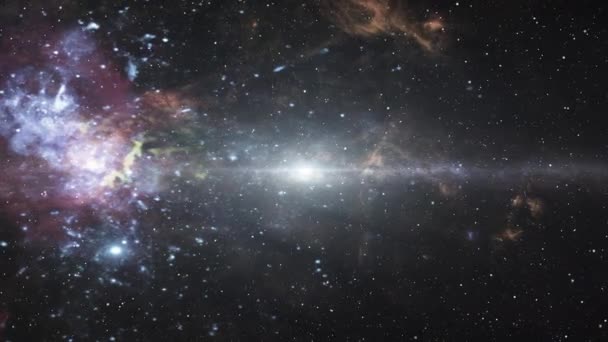 宇宙の深い宇宙星雲や星々 — ストック動画