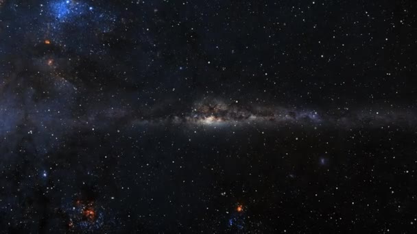 Γαλαξίας Που Εκτείνεται Στο Σύμπαν Αστέρια — Αρχείο Βίντεο