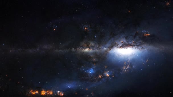 Νεφέλωμα Και Αστέρια Στο Σύμπαν — Αρχείο Βίντεο