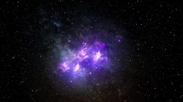 Nevel Het Met Sterren Bezaaide Donkere Universum — Stockvideo