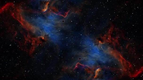 Nebel Sternenübersäten Dunklen Universum — Stockvideo