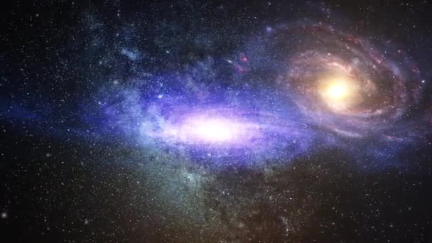 Две Галактики Вселенной — стоковое видео