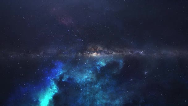 Universo Com Várias Nebulosas — Vídeo de Stock