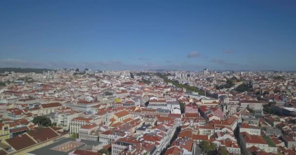 Vista Aérea Lisboa Portugal Día Soleado — Vídeos de Stock