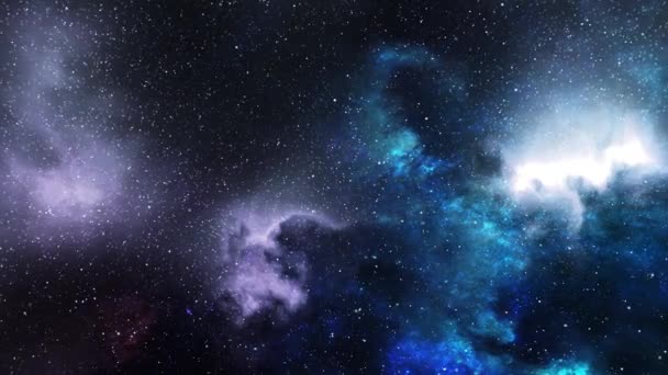 Pohled Mlhovinu Hvězdy Vesmíru — Stock video
