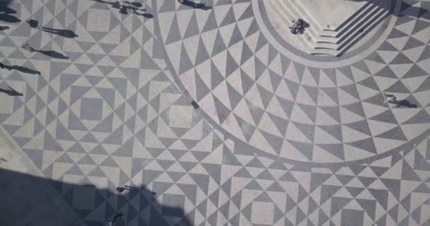 Вид Снизу Вверх Красивую Площадь Городском Совете Лиссабона Пелоуринью Лиссабона — стоковое видео