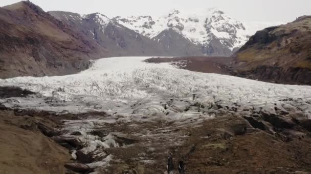 Εναέρια Drone Πλάνα Του Παγετώνα Στην Ισλανδία Κλιματική Αλλαγή — Αρχείο Βίντεο