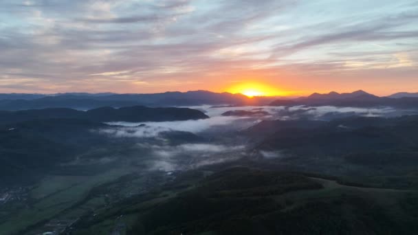 Hialtitude Sunrise Панорамный Вид — стоковое видео