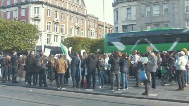 Protest Der Connell Street Dublin Gegen Das Repressive Iranische Regime — Stockvideo