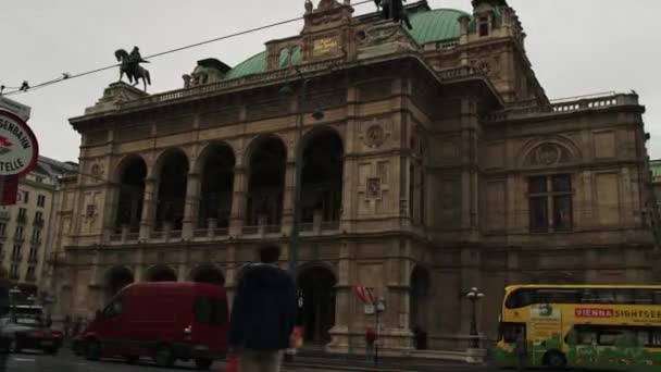 Timelapse Beautiful Opera Vienna — Stock Video