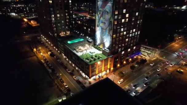 Drone Reveal City Night — Video