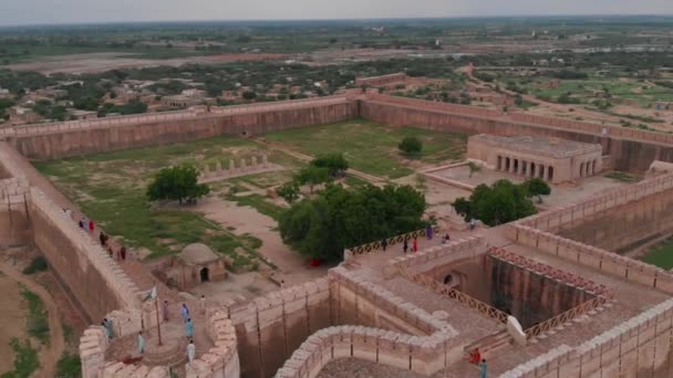 Voar Aéreo Sobre Umarkot Fort Sindh Paquistão Dolly Para Frente — Vídeo de Stock
