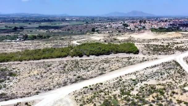 Luchtfoto Rotsachtige Spaanse Kustlijn San Fulgencio Bij Murcia Alicante — Stockvideo