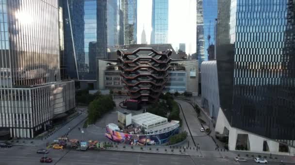 Aerial View Vessel Known Hudson Yards Staircase Designed Thomas Heatherwick — 비디오