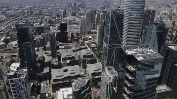 Aerial View Cityscape San Francisco Moving Urban Center Lot Sky — Vídeos de Stock