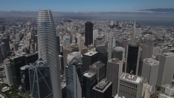 Вид Повітря Міський Краєвид Сан Франциско Центр Міста Великою Кількістю — стокове відео