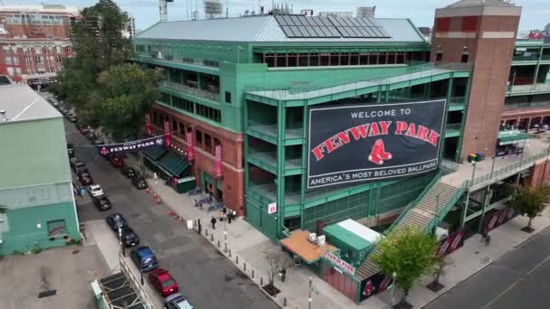 Фенвей Парк Бостоні Штат Массачусетс Найстаріший Стадіон Ред Сокс Головній — стокове відео