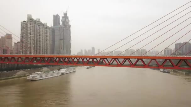 Πυροβολισμοί Drone Του Chongqing Κίνα — Αρχείο Βίντεο