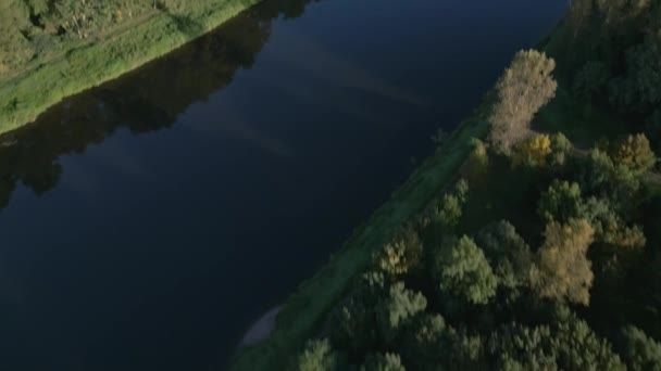 Drone Shot Czech Landscape Labe Town Melnik Distance Camera Tilt — 비디오