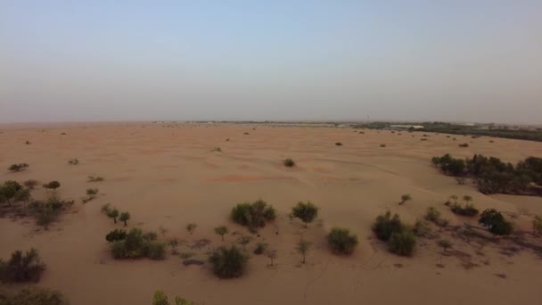 Homokos Szaharai Sivatag Dubaiban Felülről Nézve — Stock videók