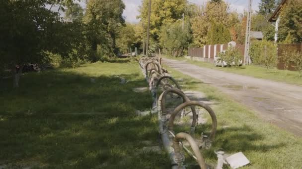 Grondwaterverwijdering Kan Uit Een Hele Straat Worden Gehaald Video Kantelen — Stockvideo