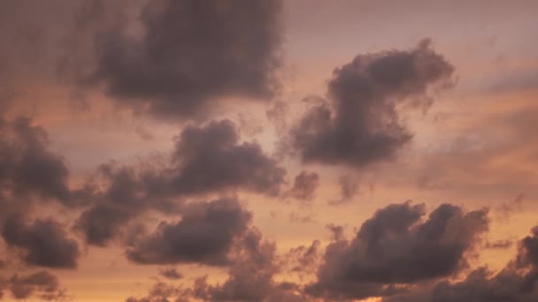 Vacker Utsikt Över Solnedgången Över Havet Bukten Phuket Med Molnig — Stockvideo