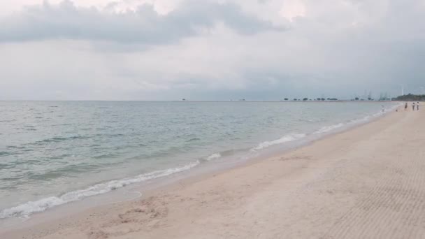Sommer Video Zeitlupe Vom Strand Mit Weißem Sand Und Welle — Stockvideo