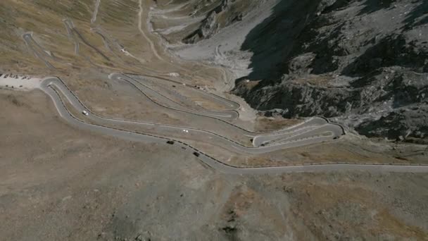 Imagens Drones Sobre Passe Stelvio Italianos Alp Dolomitas — Vídeo de Stock