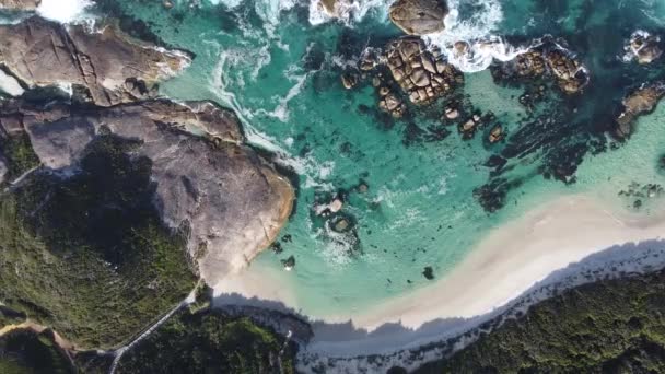Elephant Rocks Una Playa Protegida Australia Occidental Situado Cerca Dinamarca — Vídeos de Stock