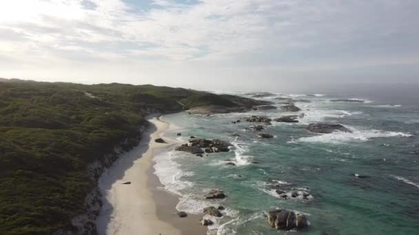 Fil Kayaları Batı Avustralya Korunaklı Bir Plajdır Danimarka Yakınlarındaki William — Stok video