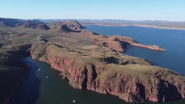 Lake Argyleiswestern Australia Largest Australia Second Largest Freshwater Man Made — Vídeos de Stock