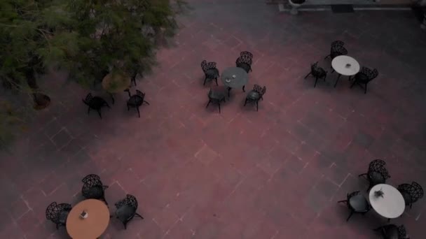 Drone Κλίση Του Κήπου Στο Ξενοδοχείο Alsisar Palace Στην Τζαϊπούρ — Αρχείο Βίντεο