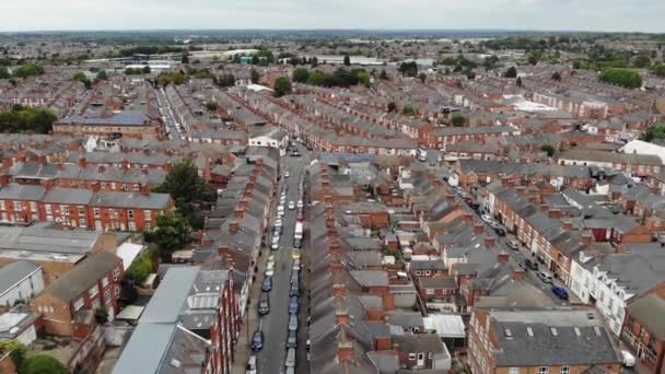 Drone Skott Green Lane Road Som Majoritet Muselman Område Leicester — Stockvideo