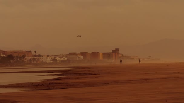 Андалузький Пляж Довгий Постріл Резолюція — стокове відео